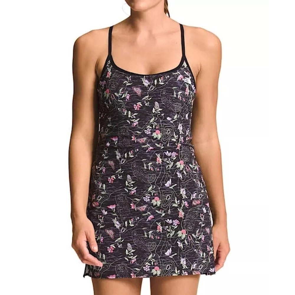 The North Face Arque‎ Hike Dress Black Floral Butterfly Print Plus Size 3X